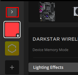 Interface with color options and settings.