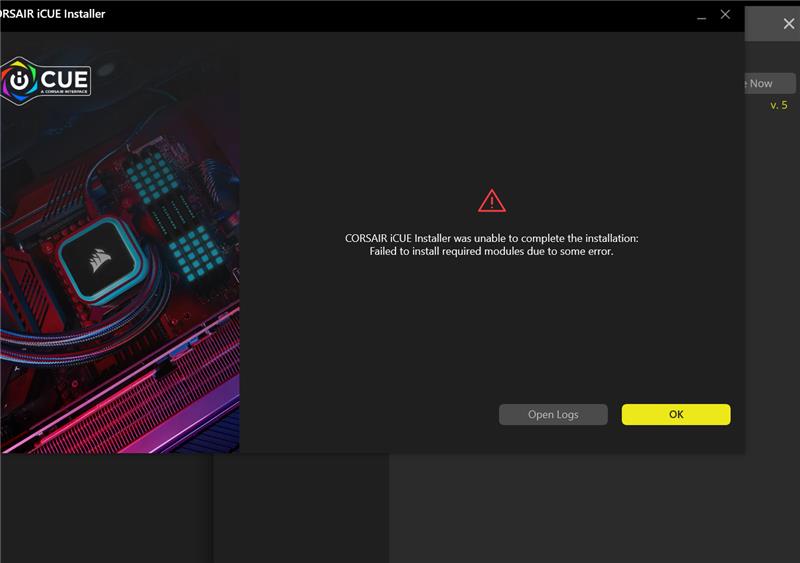 iCUE：如何解決 iCUE 5 中出現的「由於某些錯誤無法安裝所需模組」的問題 – Corsair