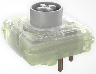 Mechanical switch component with pins.