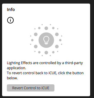 Info about lighting effects control settings.