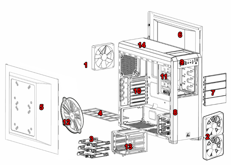 Piezas de repuesto 500R – Corsair