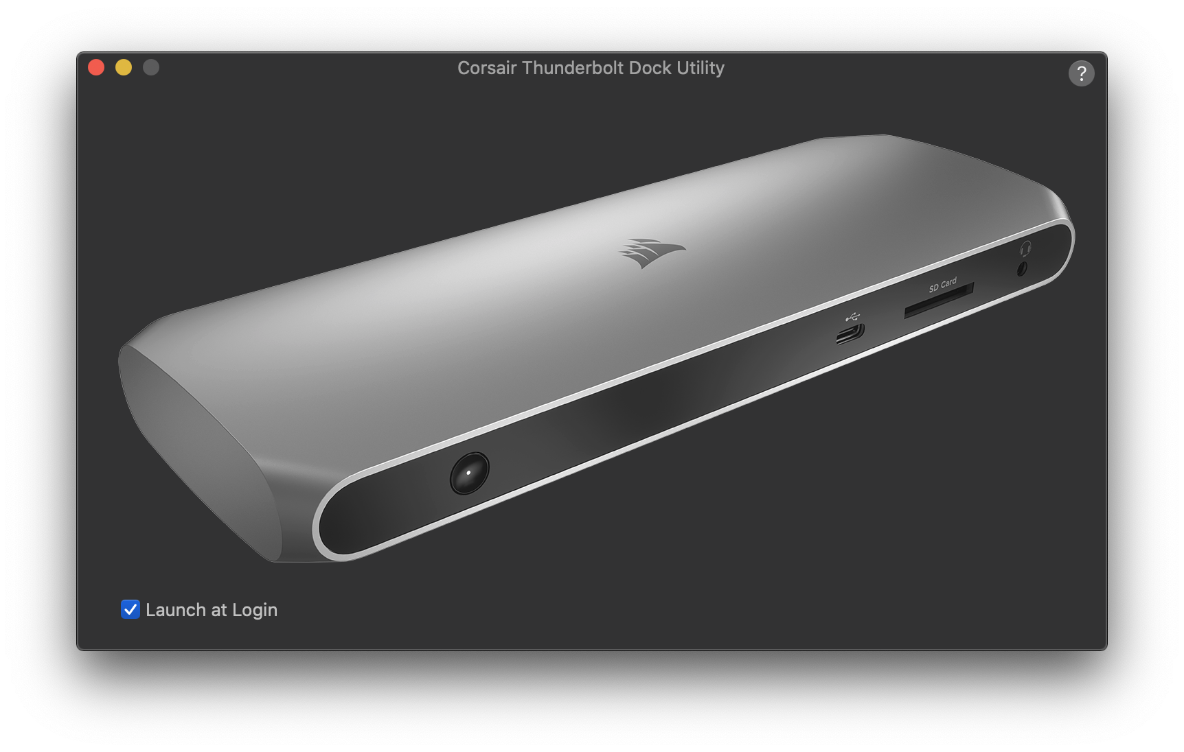 Corsair TBT100 Thunderbolt 3 Dock Station store Used for THUNDERBOLT PORT ONLY