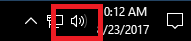 Volume control icon in a computer interface.