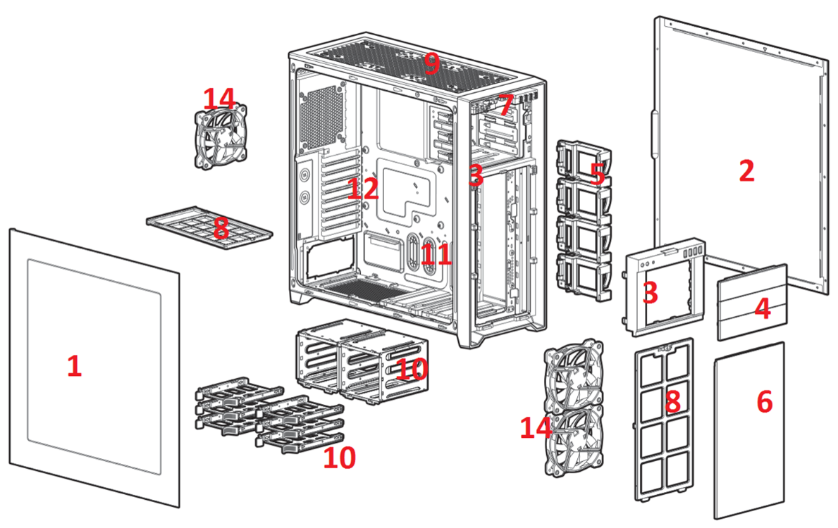 750D Spare Parts – Corsair