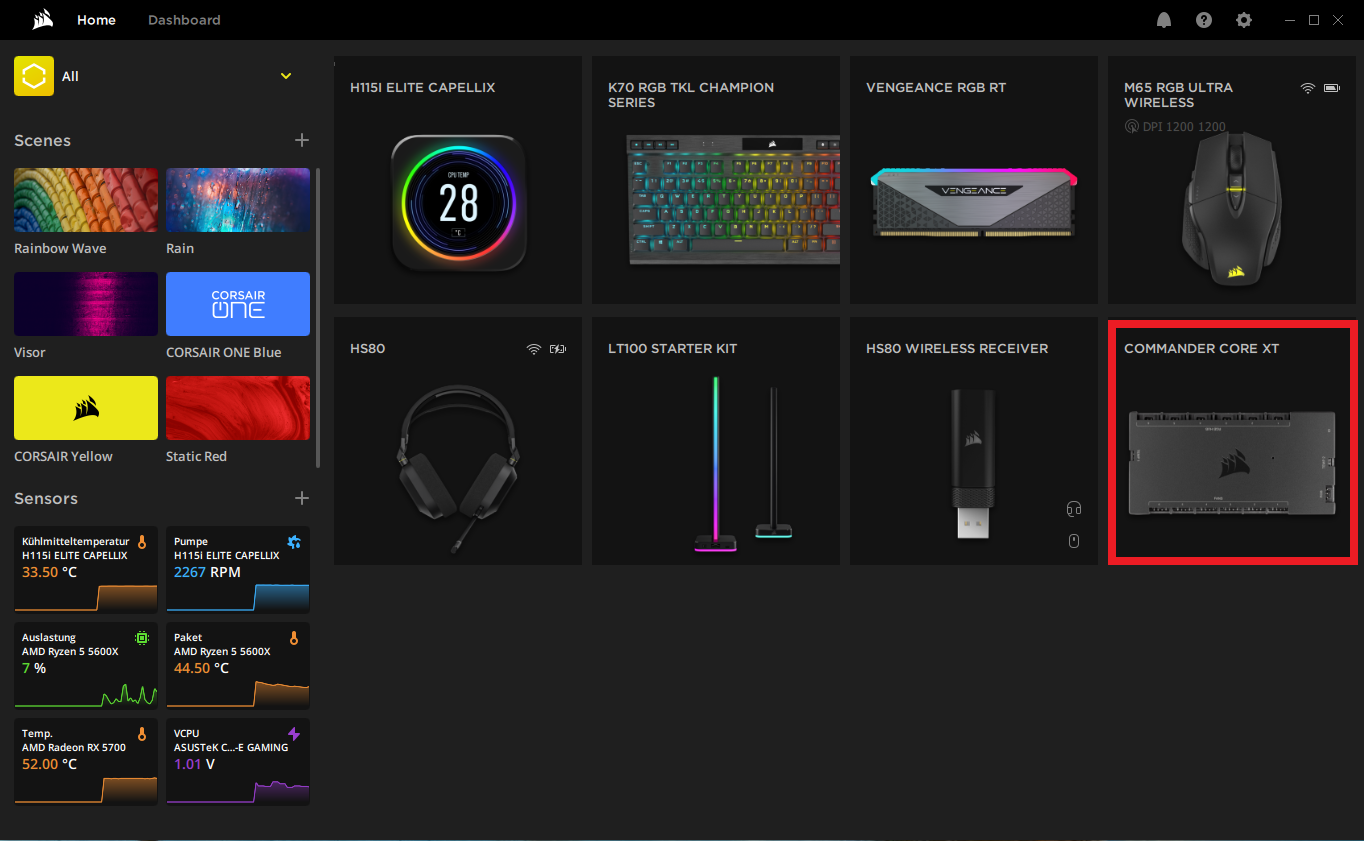 Corsair Link Software Doesn't Show LED or CPU Fan Speed Windows 10