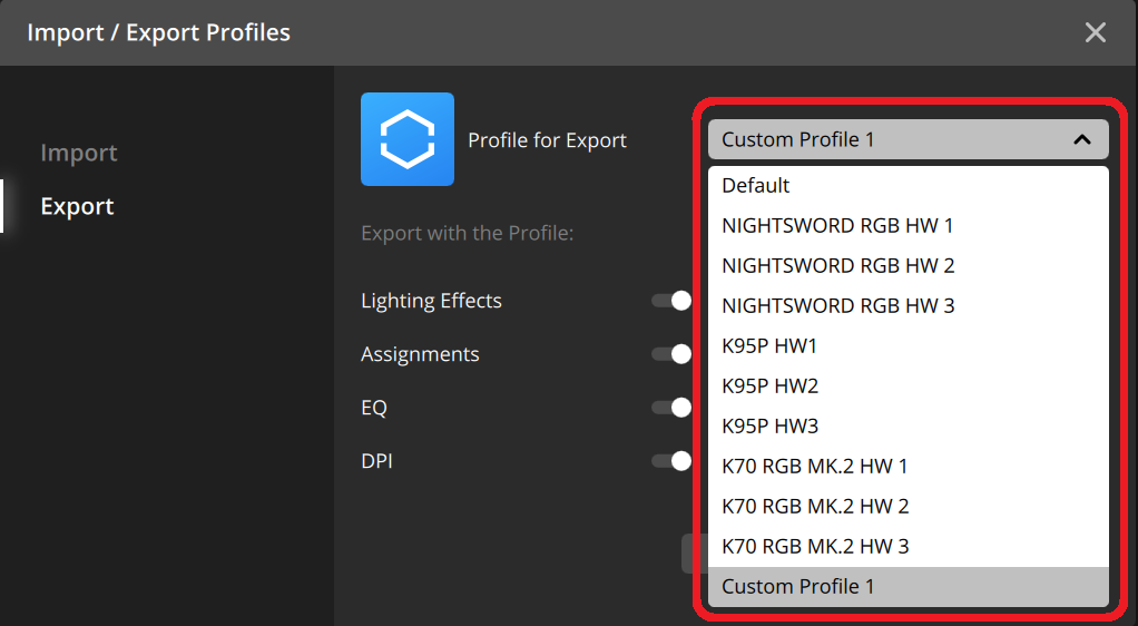 Importing Profile