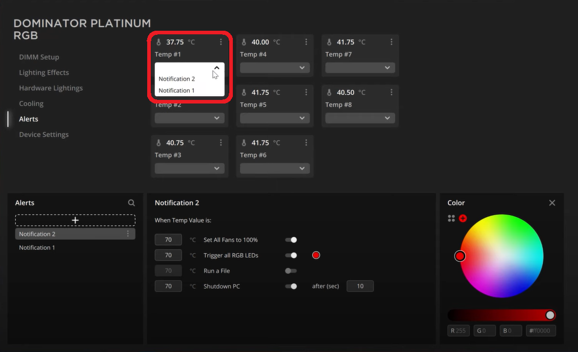 iCUE How to Set up alerts for RAM modules in iCUE Corsair